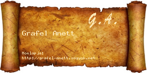 Grafel Anett névjegykártya